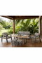 Hanah Home Leo Conjunto de Jardín Gris (3+1+1+2)